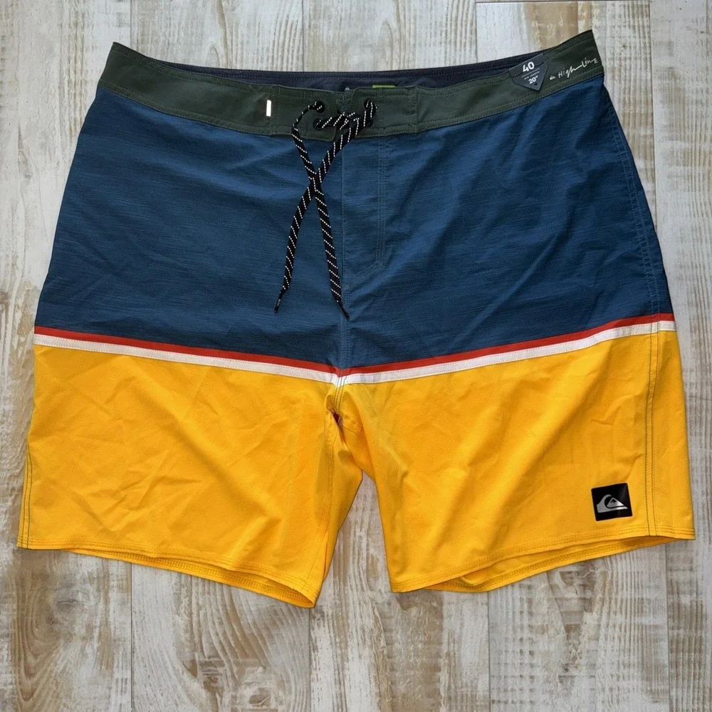 QUIKSILVER High Line Board‎ Shorts 4 Way Stretch Size 40 Mid Length 20 Inseam 8